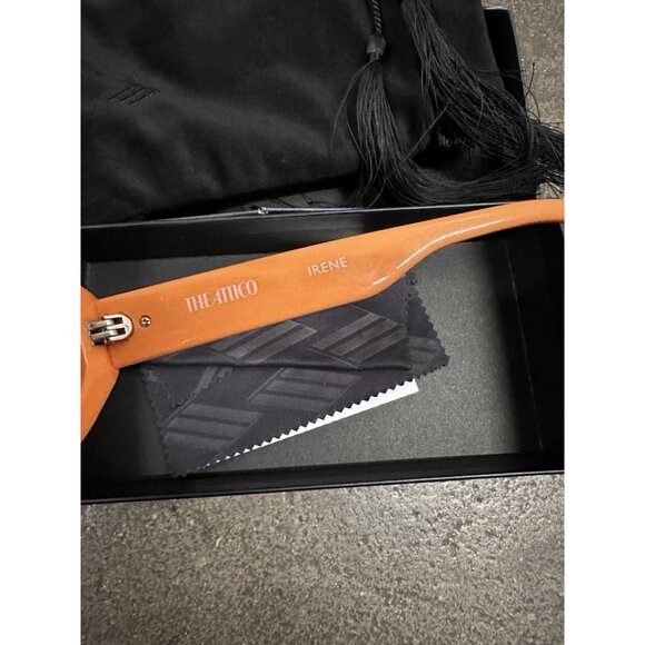 THE ATTICO Irene Geometric Sunglasses in Orange main image 6